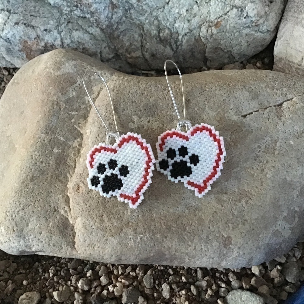 PUPPY Love Beaded Earrings